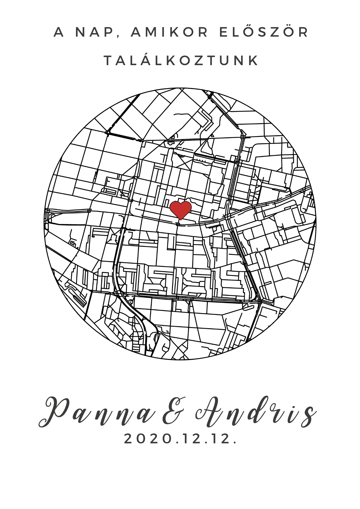 Roztomilá mapa (zarámovaná)