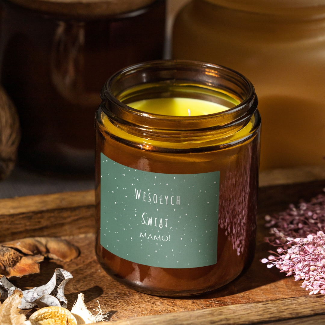 Wesołych Świąt – personalizowana świąteczna świeca Kiskedves (02)