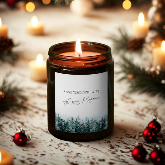 Życzę wesołych świąt – personalizowana świąteczna świeca Kiskedves