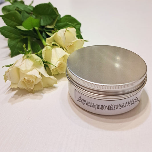 Personalizowana świeca zapachowa - w metalowym słoiczku