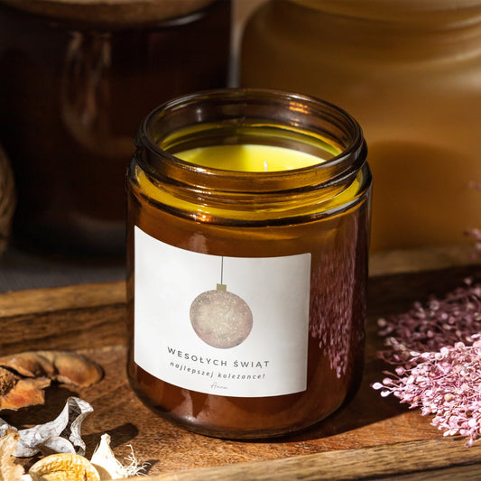 Wesołych Świąt – personalizowana świąteczna świeca Kiskedves (04)