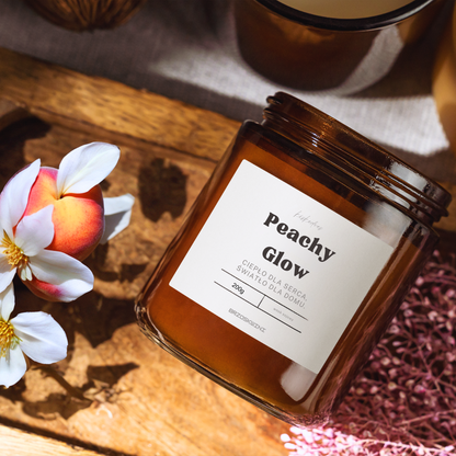 Peachy Glow – Świeca sojowa o zapachu brzoskwini