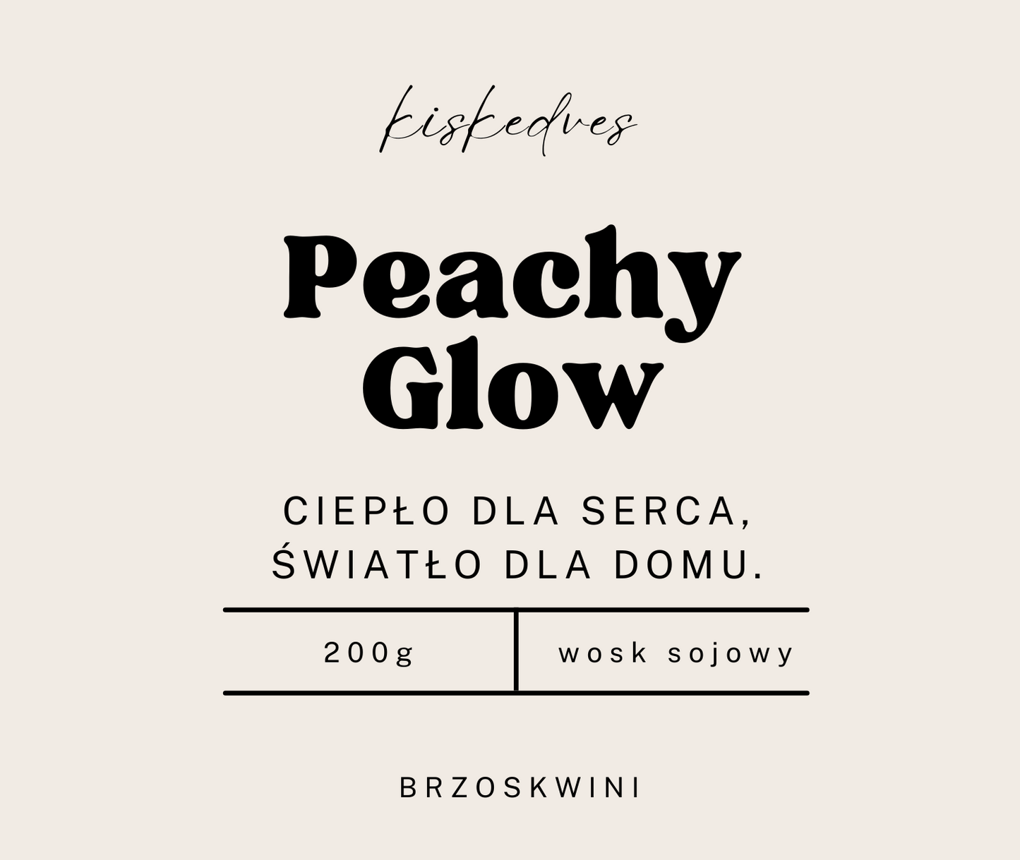 Peachy Glow – Świeca sojowa o zapachu brzoskwini