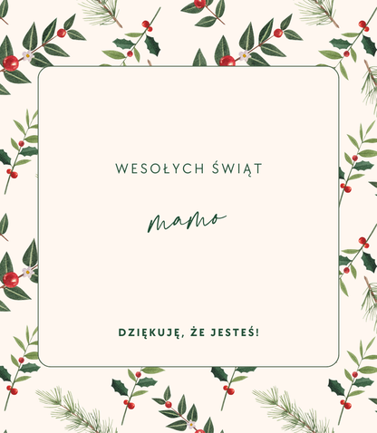 Wesołych Świąt – personalizowana świąteczna świeca Kiskedves (06)